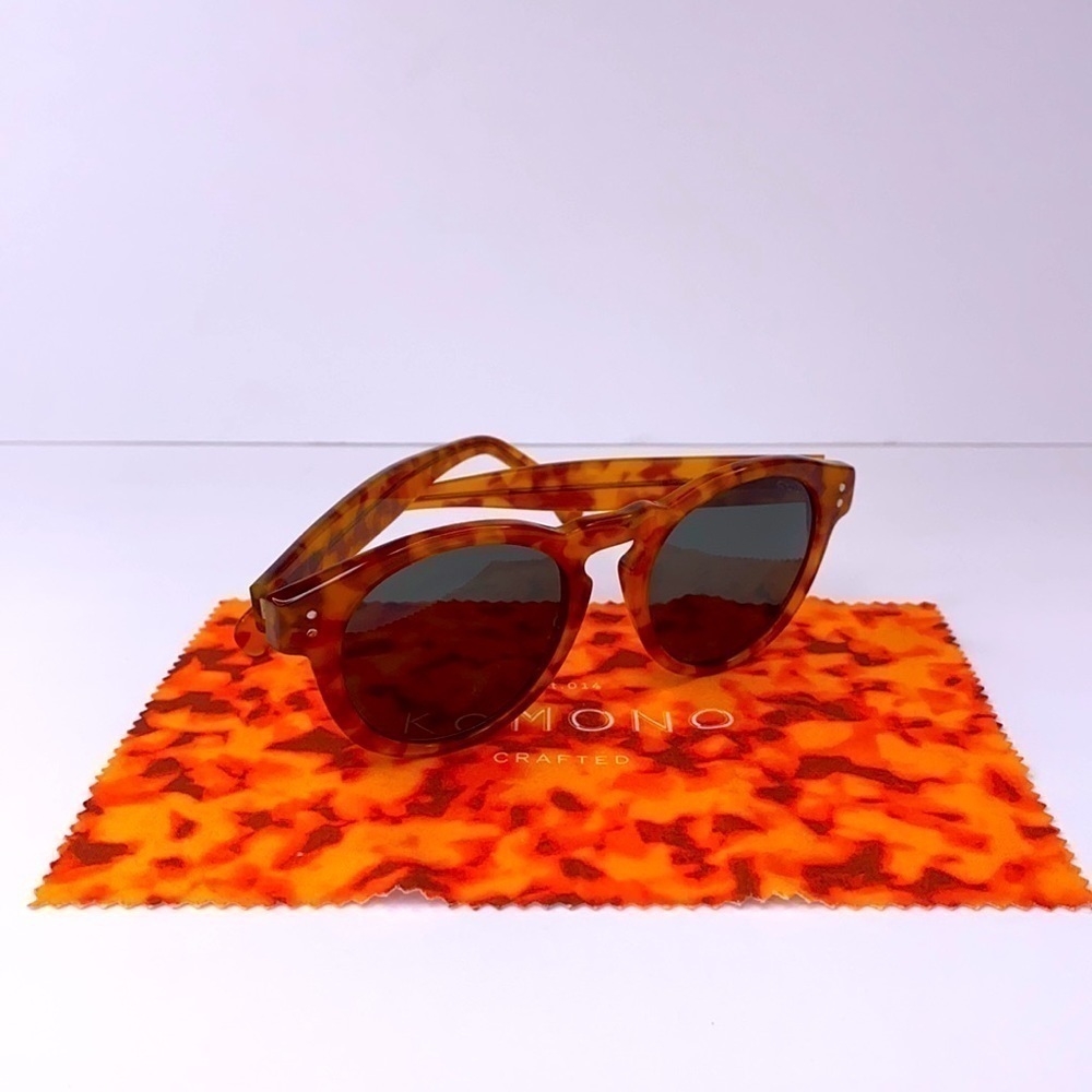 KOMONO Clement Caramel Demi New Sunglasses tortoise round - Picture 9 of 16
